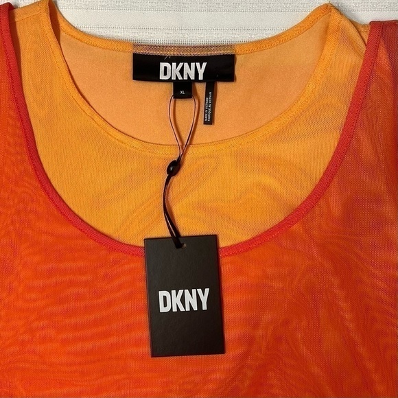 DKNY Women's Mesh-Detail Crewneck Sleeveless Tank TopSz XL NWT - Picture 7 of 13